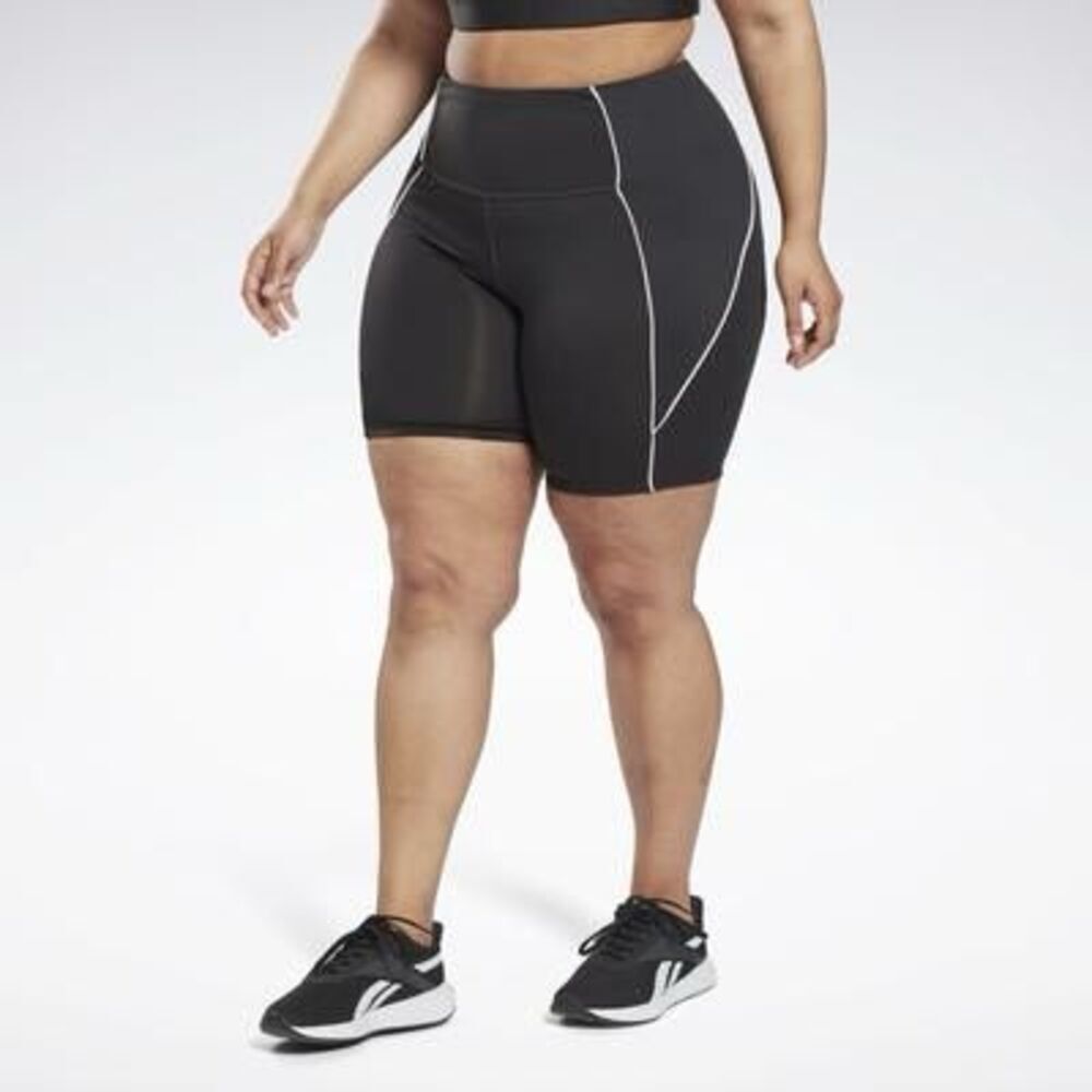 Reebok Plus Size Workout Ready High-Rise Bike Shorts - Night Black Size‎ 4X